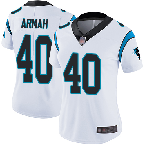 Carolina Panthers Limited White Women Alex Armah Road Jersey NFL Football #40 Vapor Untouchable->women nfl jersey->Women Jersey